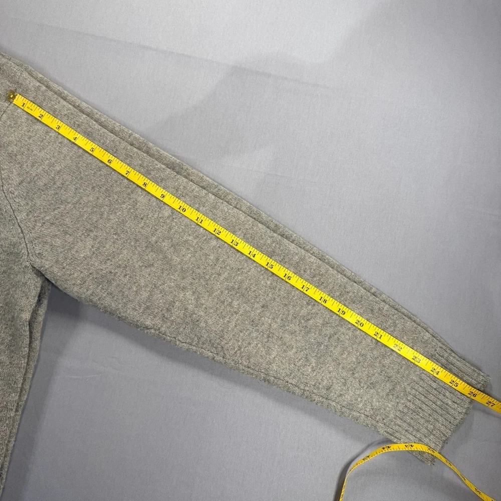 J Crew Premium Lambswool Quarter Zip Knit Pullover Sweater - Mens XL - Tan